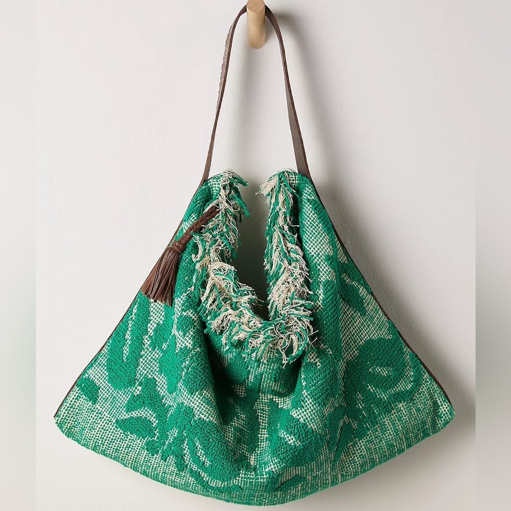 $138! Sold Out! Free People Miramar Carryall Bag in Jelly Bean Tote Bag NEW
